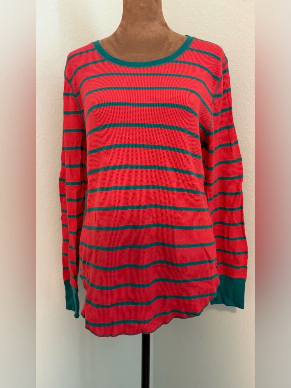 Old Navy Red Top with Greenl Stripes
